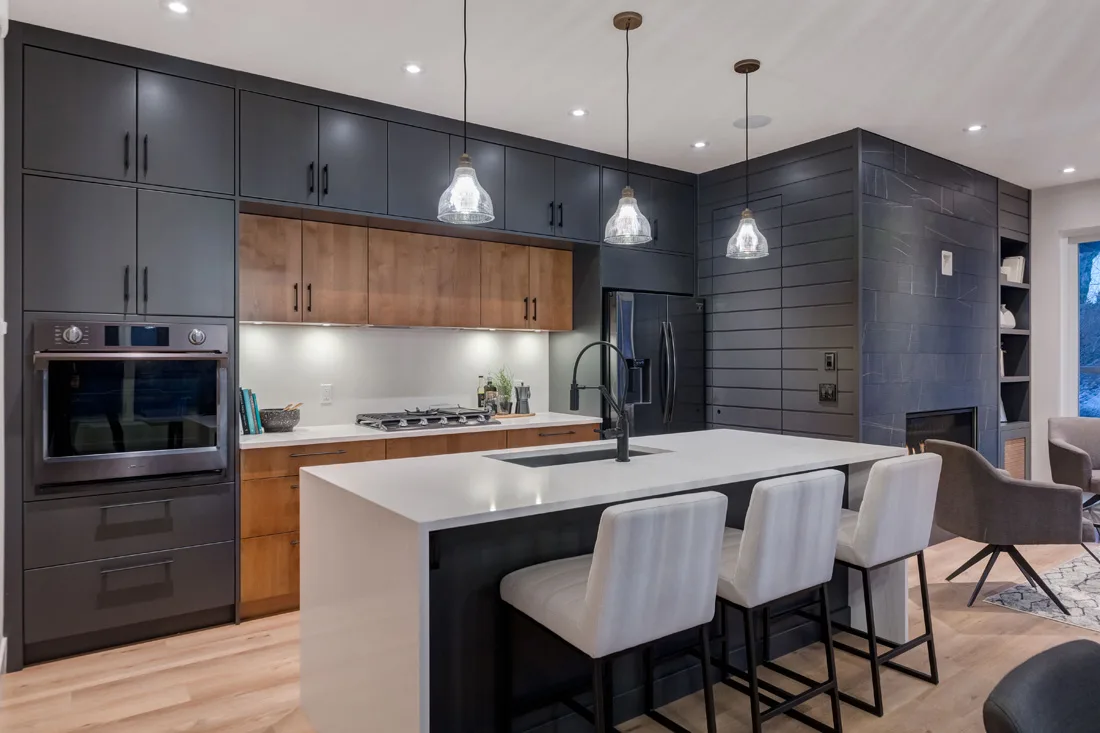 Multi-unit townhouse project – flat panel doors (Calgary)