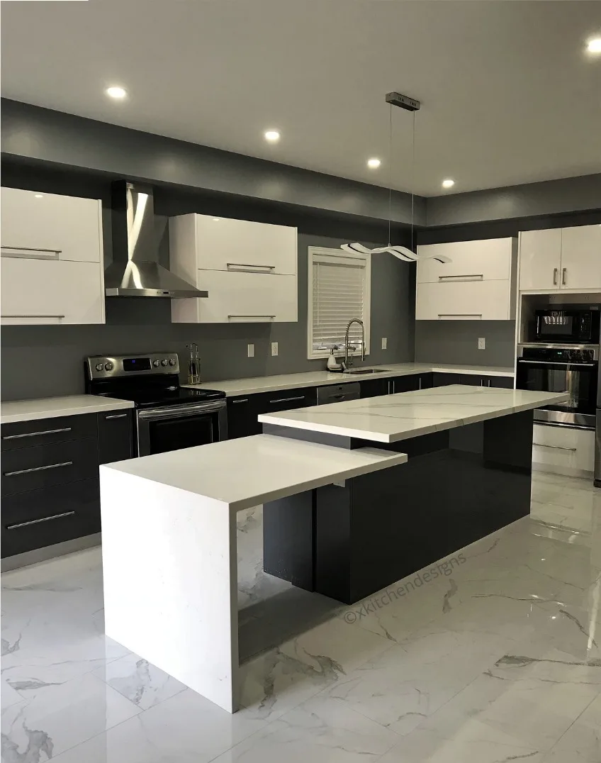 Modern white countertop kitchen design