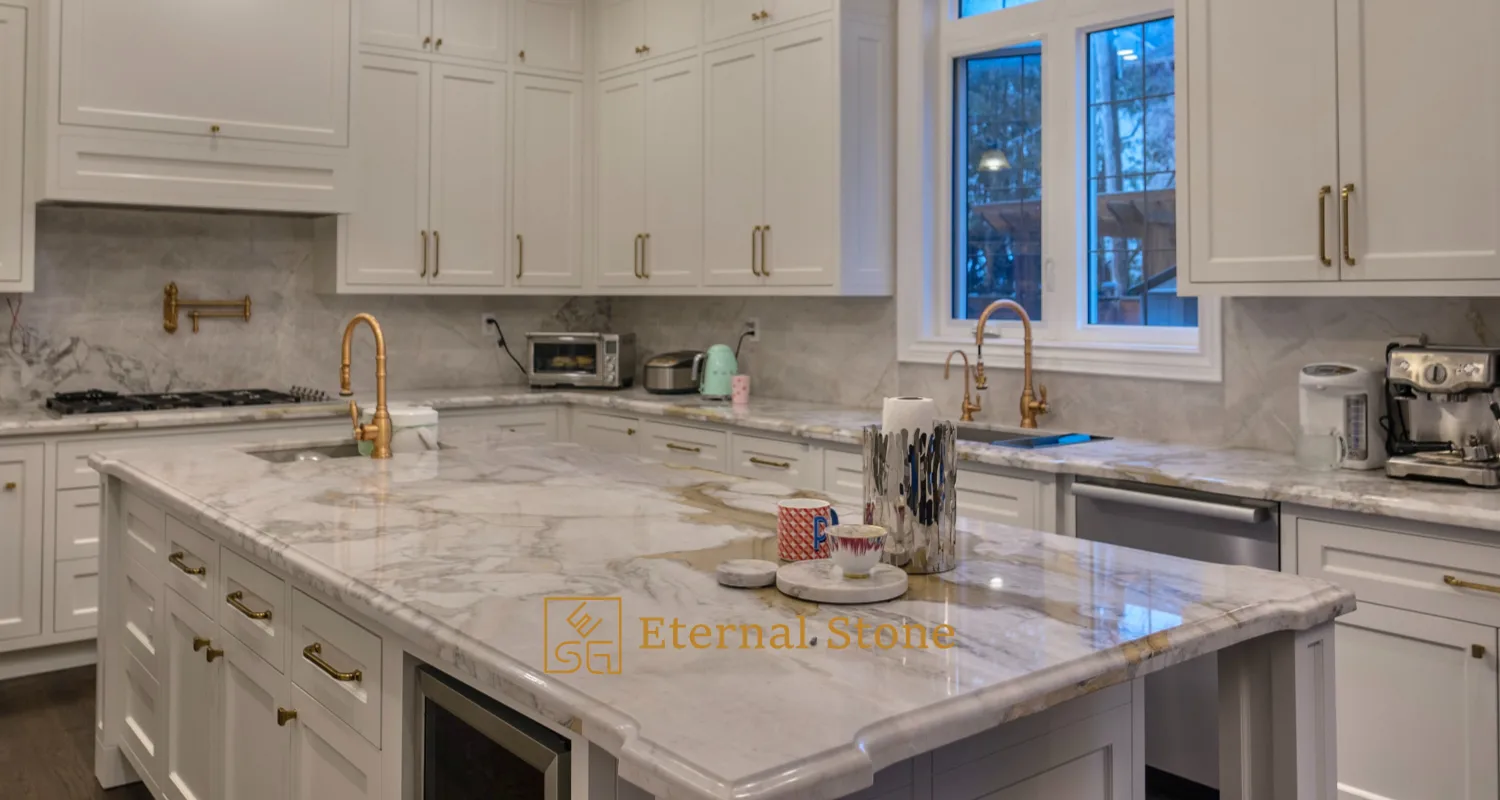 Marble Macchia Oro Kitchen Countertop